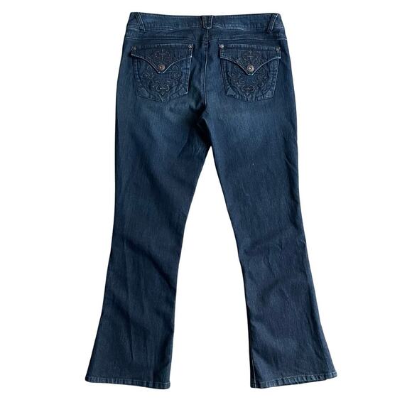 Democracy Boot Cut Jeans Flap Pocket Embroidered Size 16 - Picture 1 of 11
